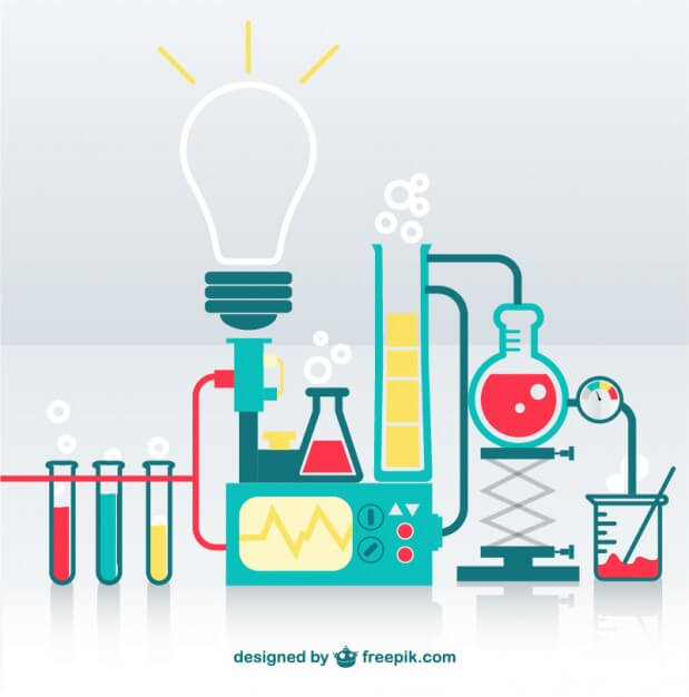 illustration of equipment for science experiment