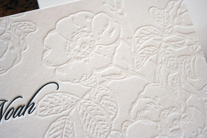 letterpress flower design