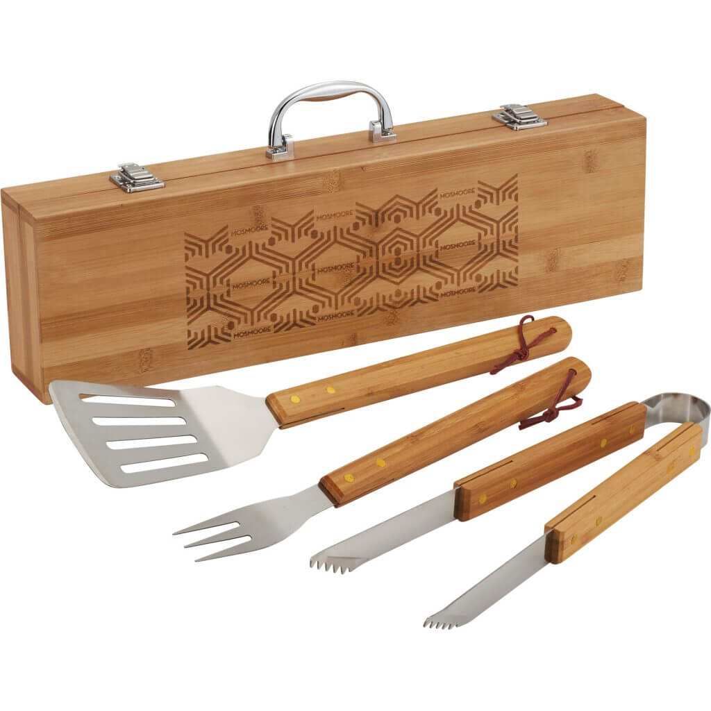 Bamboo Barbecue Set Branded