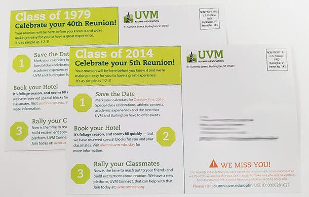 UVM Alumni Postcard